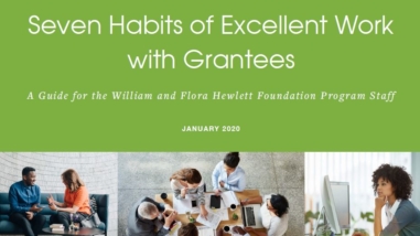 Seven Habits of Excellent Work with Grantees Guide